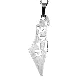 Map of Israel Shalom Hebrew cut out silver - Biblicaljewels