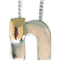 Modern Chai (life in Hebrew) silver w/ 14 carat gold