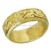 Ring with floral border design 14kt Gold - Biblicaljewels