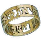 I found him whom my soul loves" (Song of songs 4/3) gold ring cut out