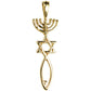 Gold Grafted Messianic Seal of Jerusalem Pendant