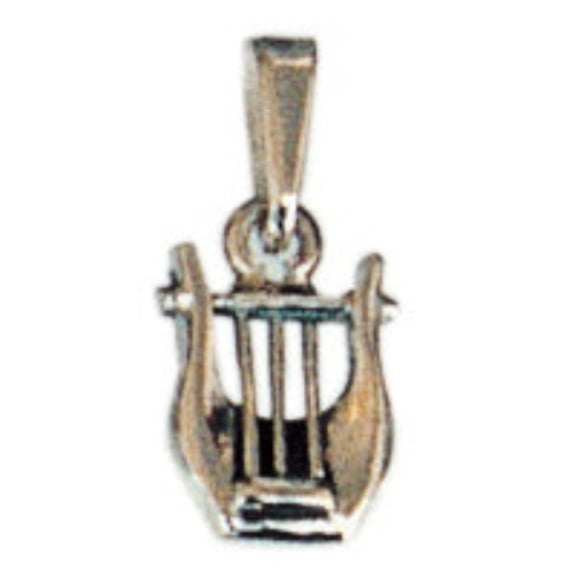Harp of David silver pendant