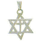 Star of David with a cross - Made in the Land Yeshua walked  925 Sterling Silver.