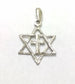 Star of David with cross Messianic Sterling Silver pendant necklace